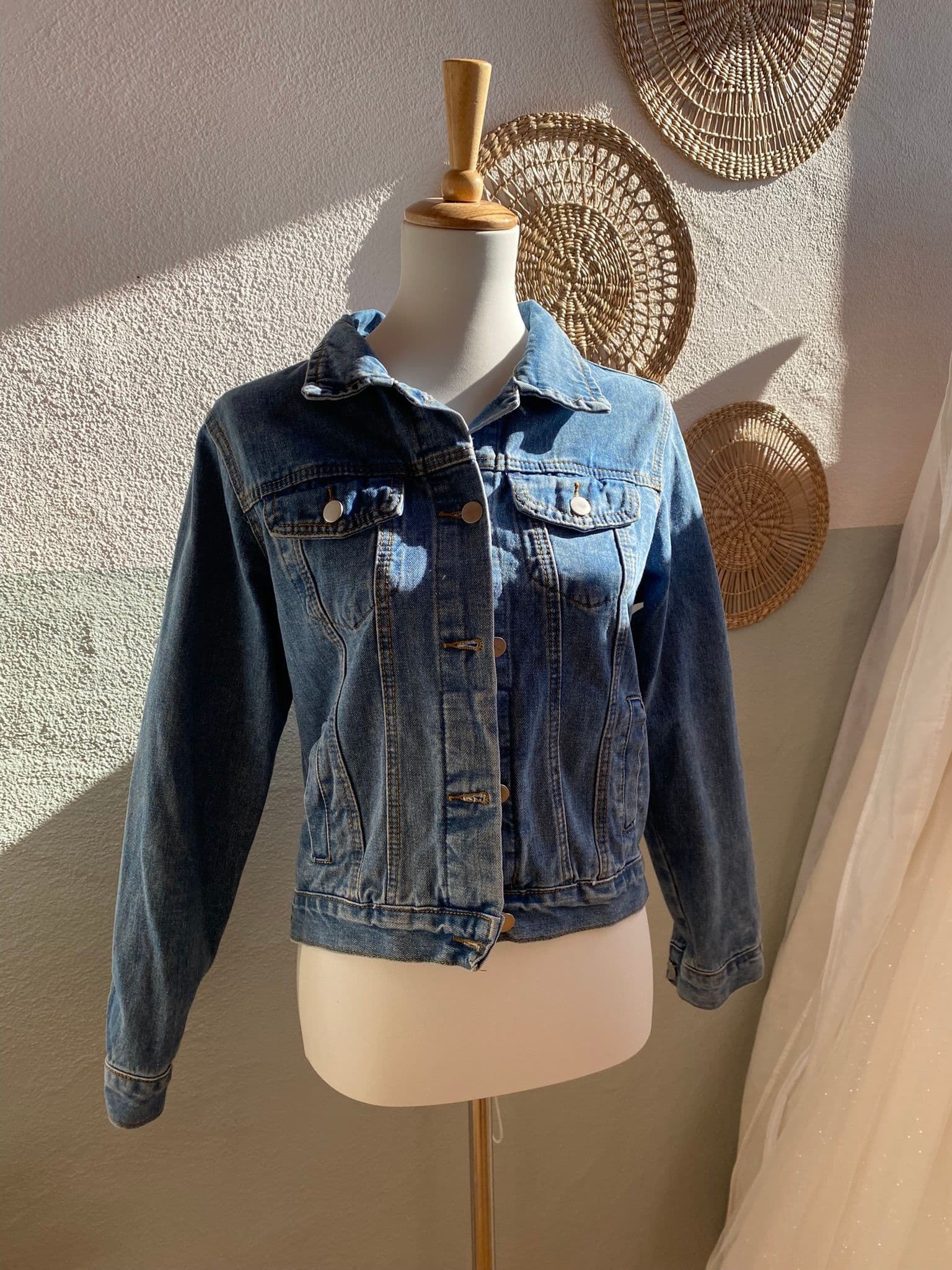Jeansjacke "Spitze"
